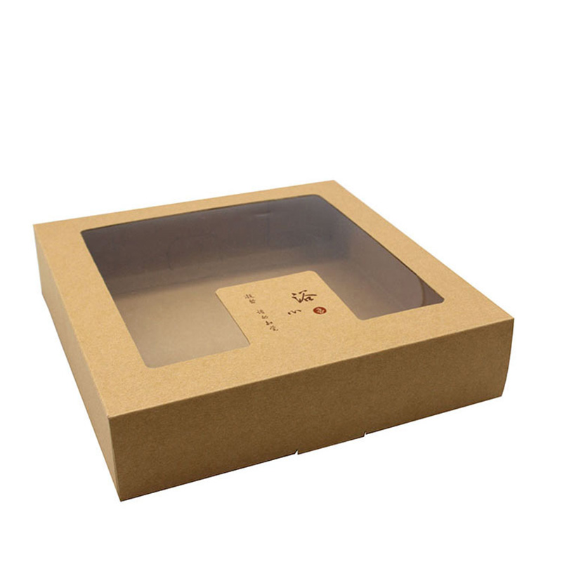 New Design Kraft Paper Big with Pvc Window Soap Paper Box