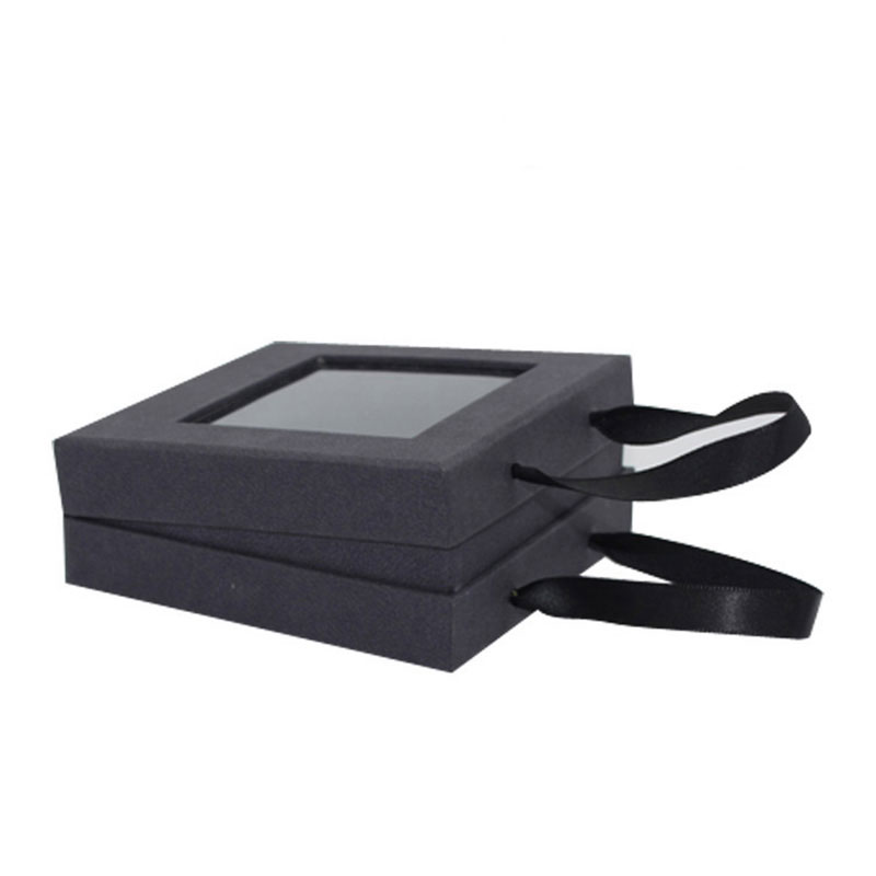 Customised Black with Portable Rope Paper Jewellery Box