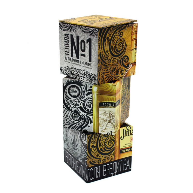 New Products Colour Printing Rotate 750ml Bottle Wine Presentation Box