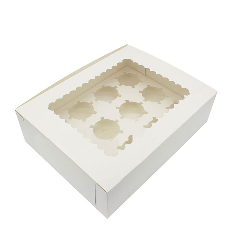 White Paper White Window Cup Cookie Cake Packaging Box