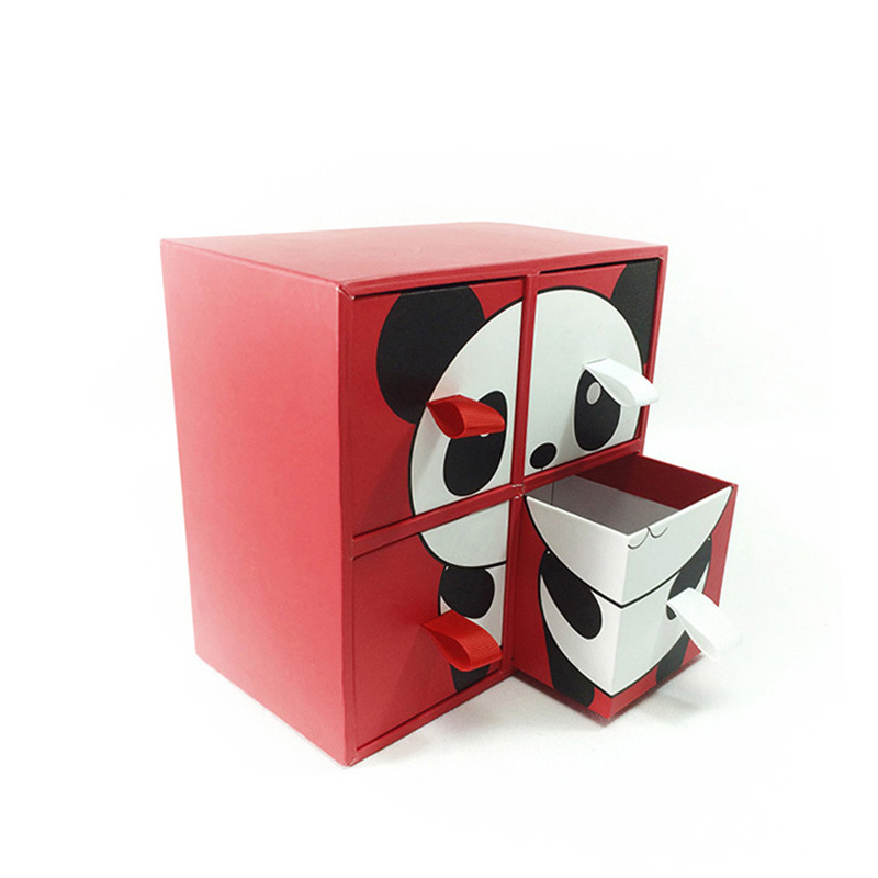 Luxury Drawer Square Wedding Red Rigid Paper Gift Candy Box