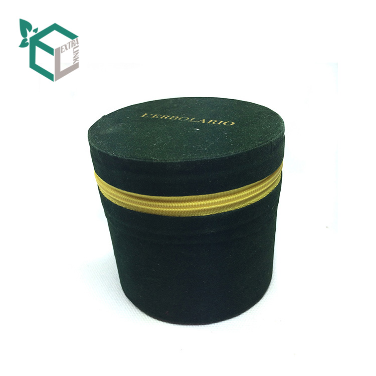 Luxury Velvet Soft Touch Round Cardboard Candle Box