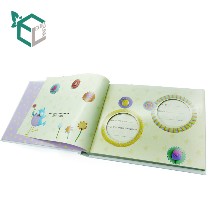 Printing Service Cardboard Cover For English Memory Book For Baby