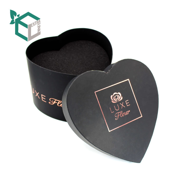 Custom Printing Flower Delivery Packaging With Heart Shape