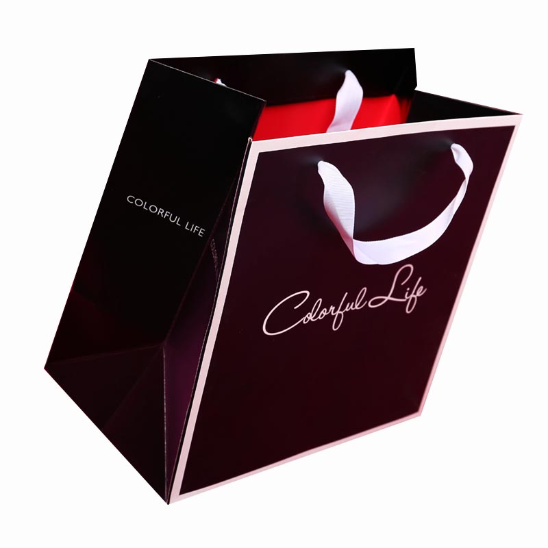 China Factory Black Square Paper Bag With Custom Printed Logo - EXTRA LINK PRINTING & PACKAGING ...