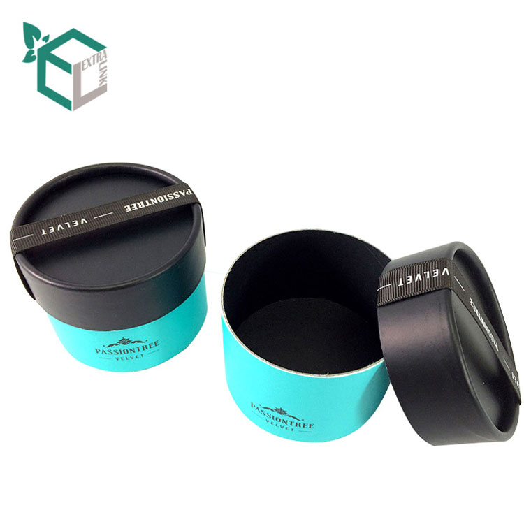 Black Paper Cylinder Packaging Box Custom Printed Tube Cosmetic Boxes