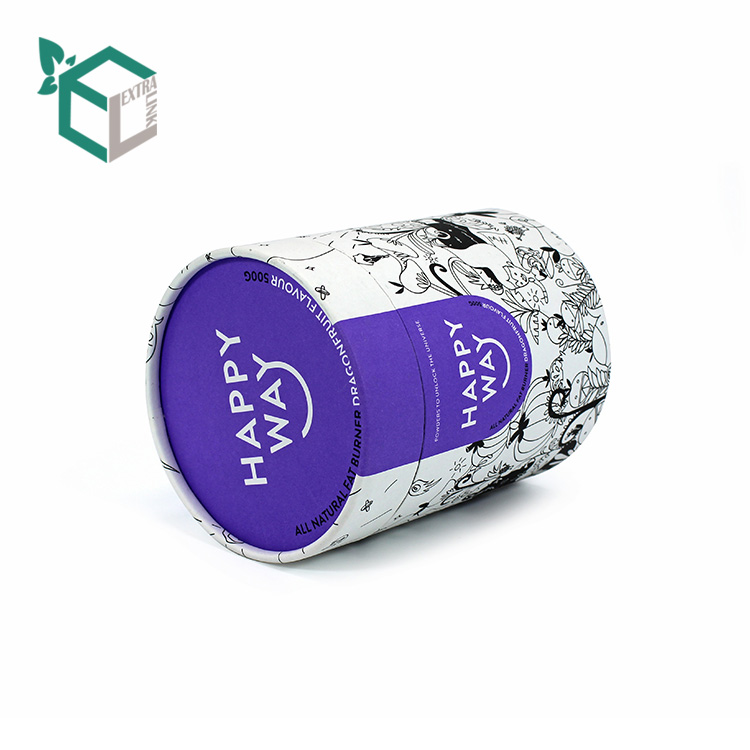 Unique Design Brand Custom Purple Printing Paper Tube For Cosmetic