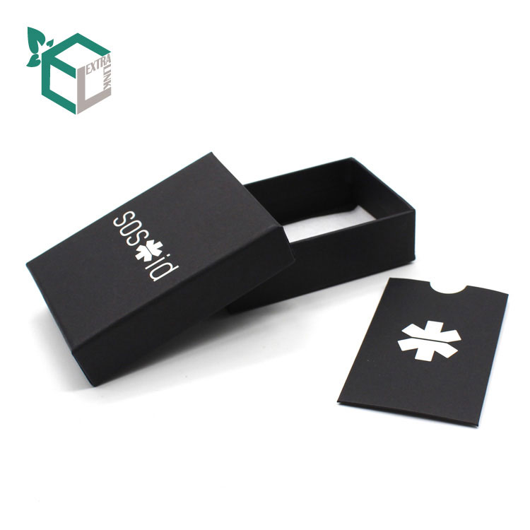 Black Custom Logo Cardboard Wallet Box Packaging