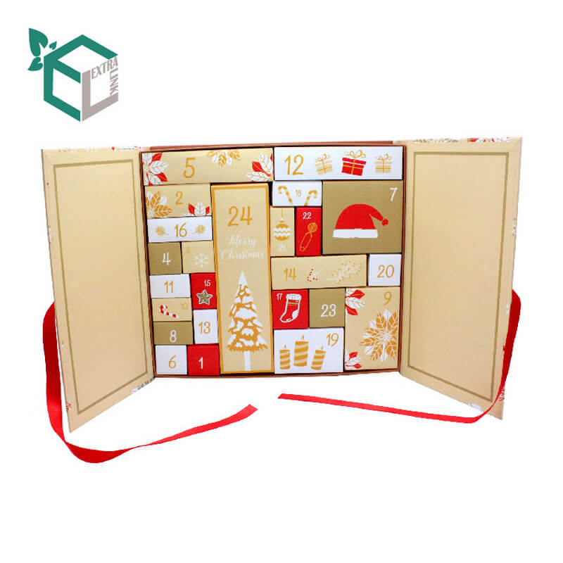 Handmade Custom Decoration Paper Christmas Gift Advent Calendar Box