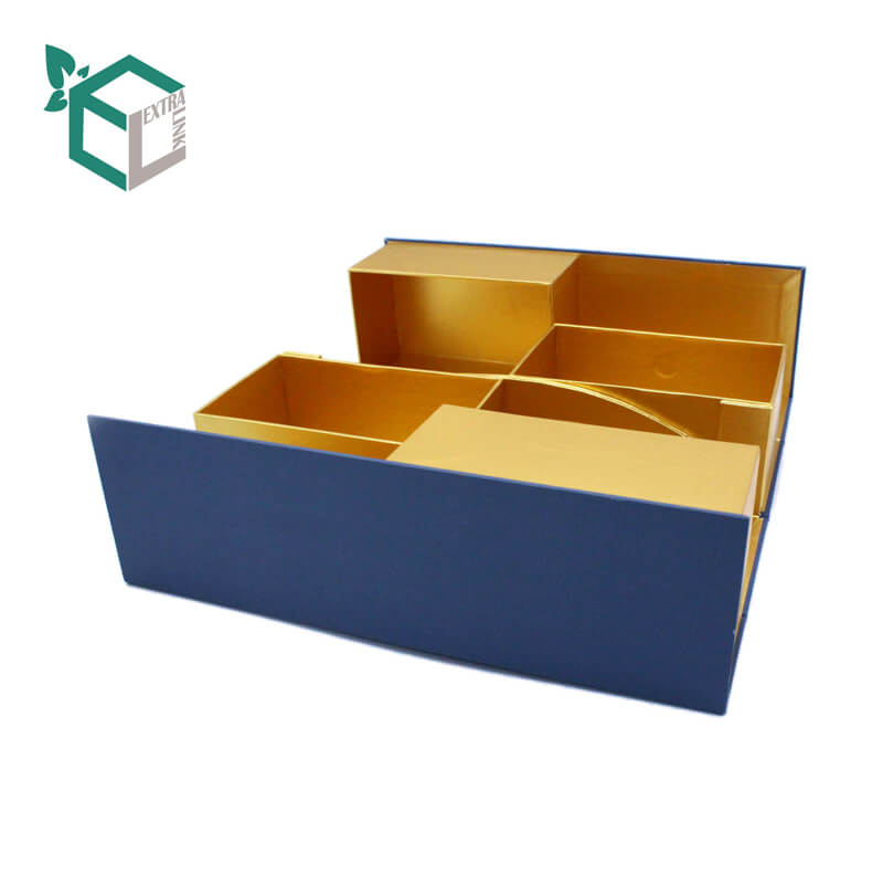 Custom Special Design Blue Cardboard Paper Gift Packaging Box