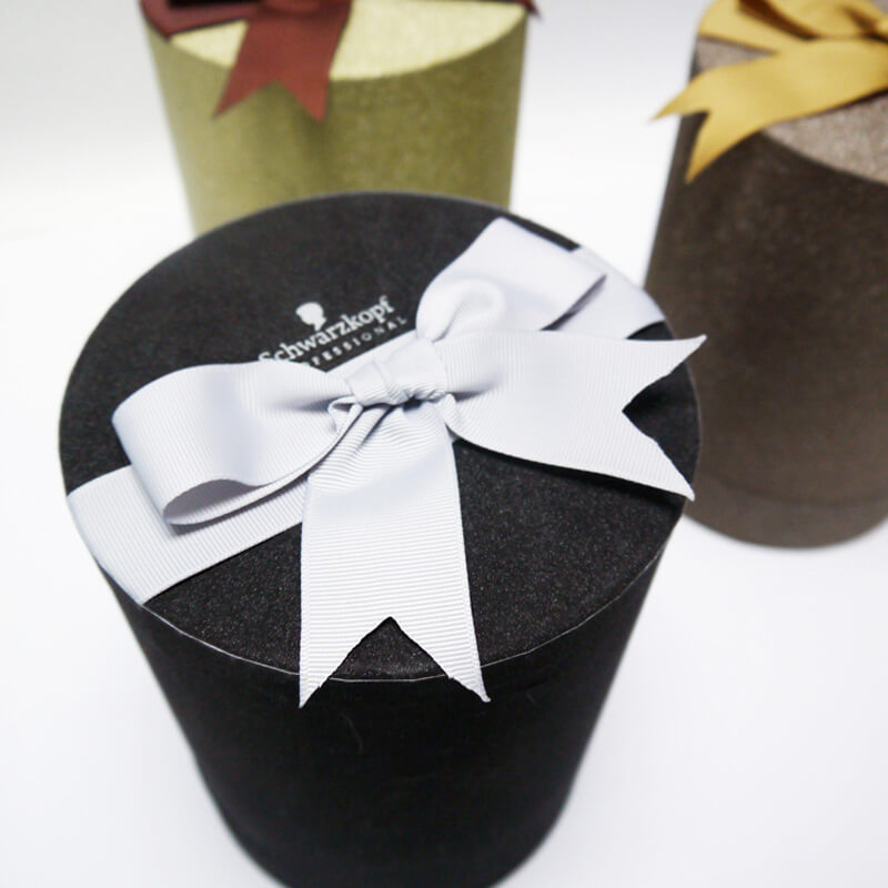 Custom Logo Fancy Paper Ribbon Packaging Gift Tube Box
