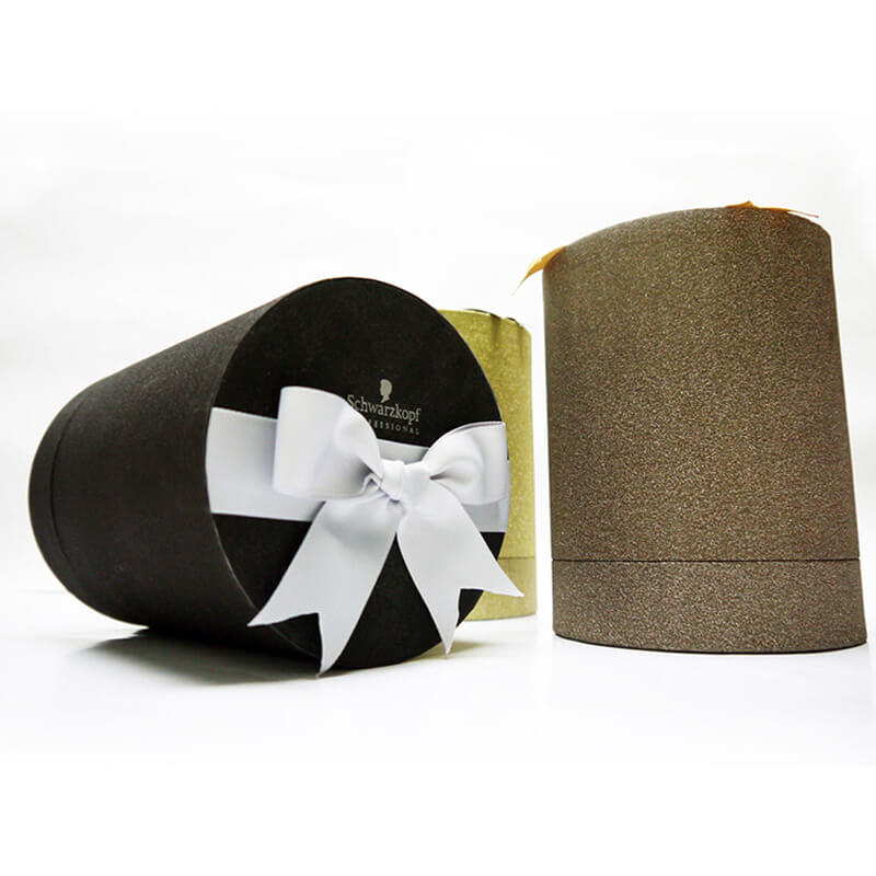 Custom Logo Fancy Paper Ribbon Packaging Gift Tube Box