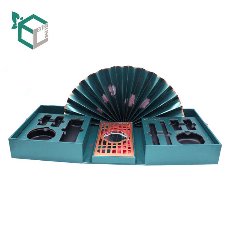 Factory Custom Green Color Multi-function Beautiful Cosmetic Paper Packaging Gift Box
