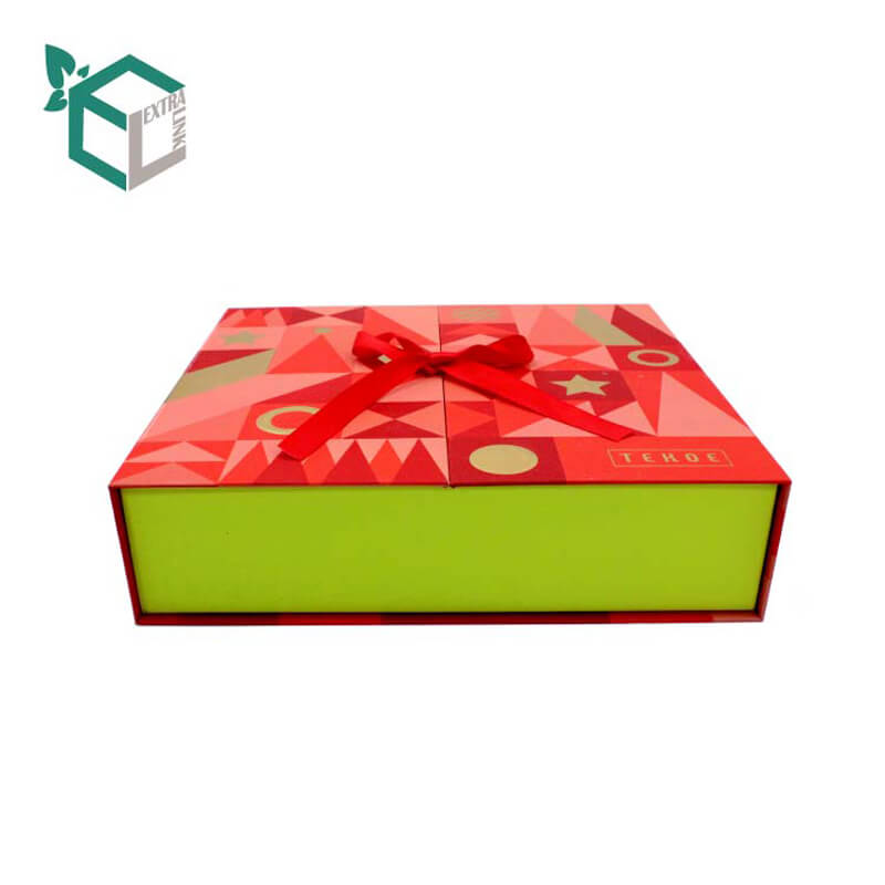 Custom Christmas Paper Chocolate Advent Calendar Cardboard Rigid Packaging Gift Boxes