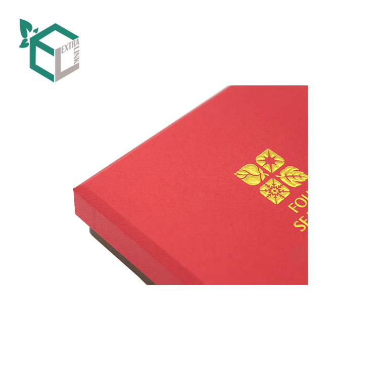 Luxury Custom Logo Square Shaped Red Printed Beautiful Paper Gift Packing Box