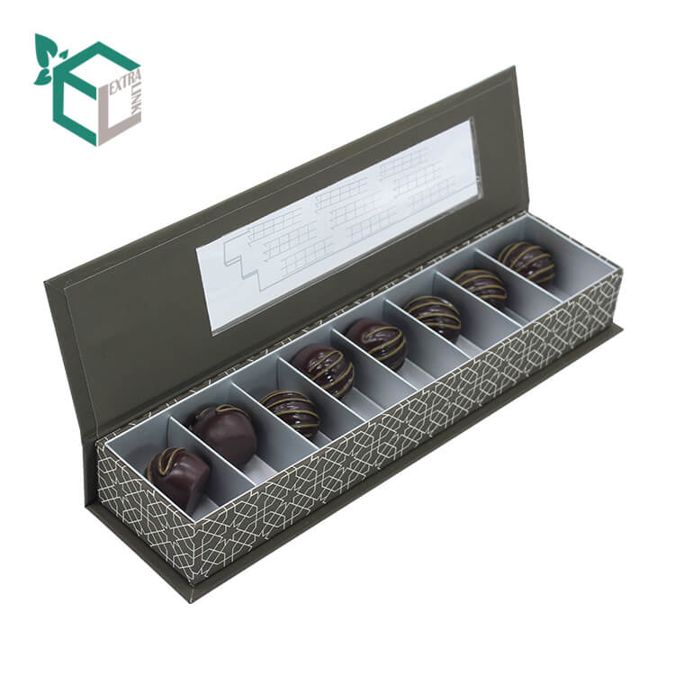 Christmas Gift Box With Divider Chocolate Candy Wrapping Boxes Luxury Cardboard Packaging Chocolate Box With Window