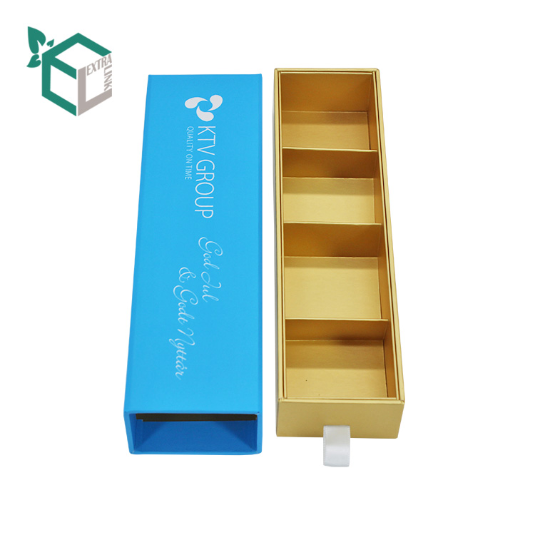 Luxury Custom Blue Coated Paper Praline Chocolate Packaging Gift Box