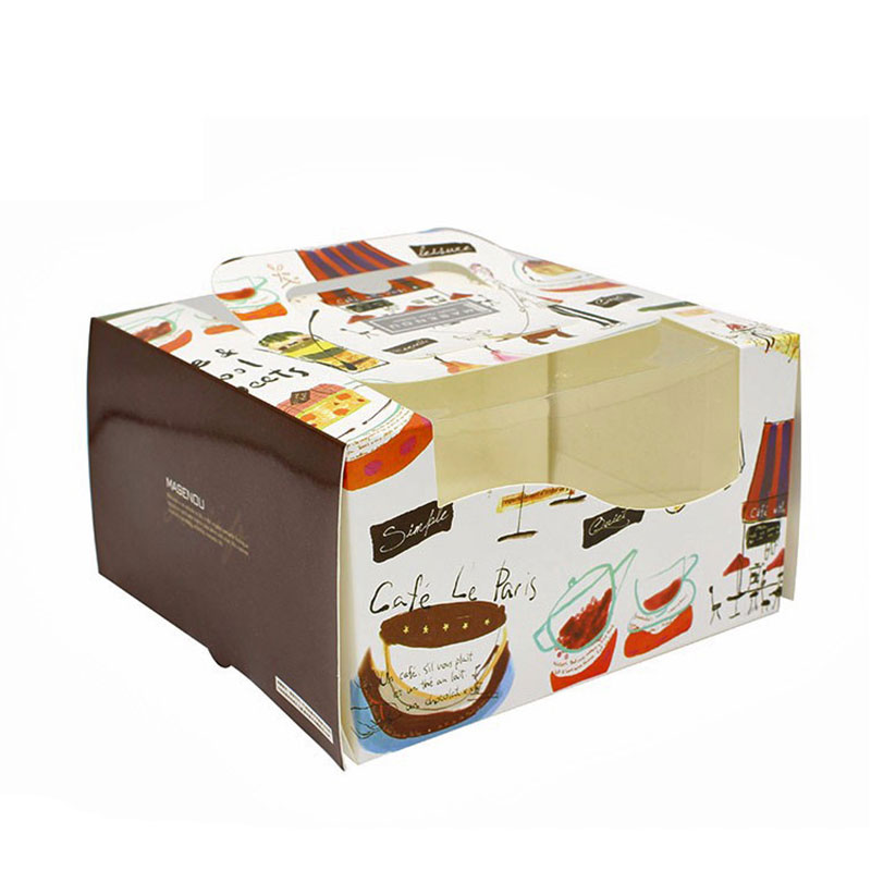 Handmade Custom Large Transparent Birthday Cake Box Packaging