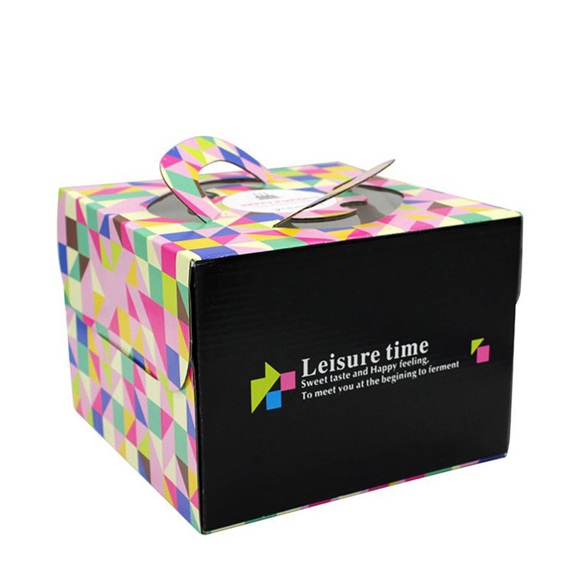 Custom Shape and Logo Transparent Window Luxury Cupcake Box