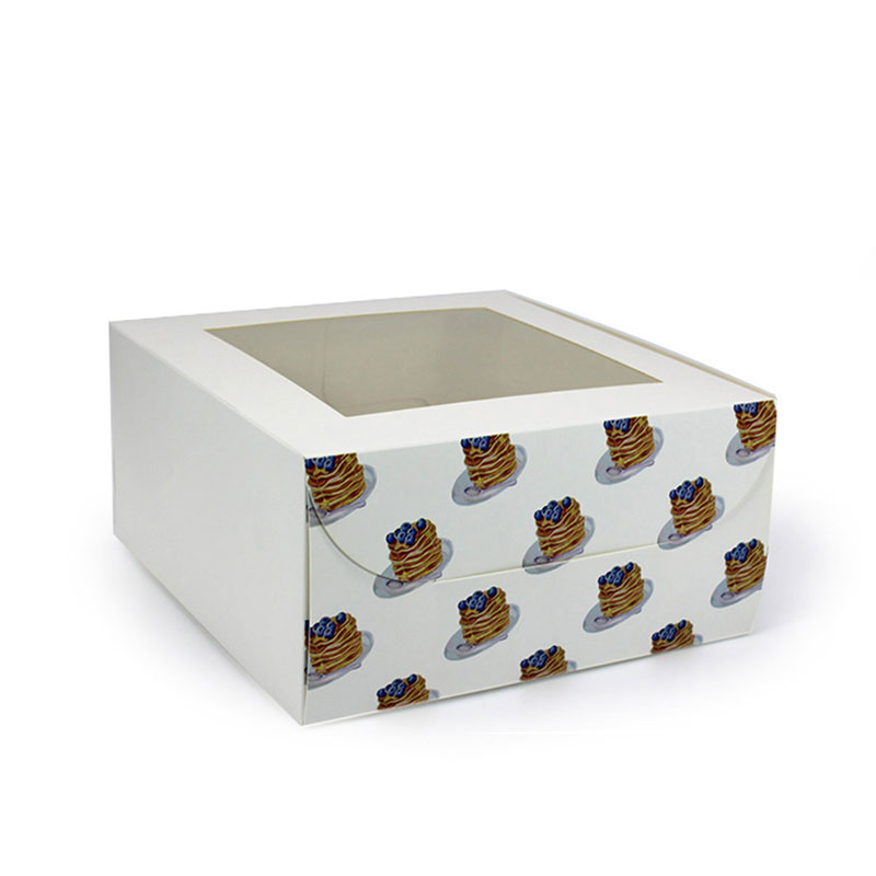 New Eco-Friendly Single Favors Wedding Clear Paper Cake Box