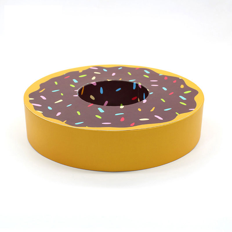 Custom Big Round Cardboard Paper Macaron Cookie Packaging Box