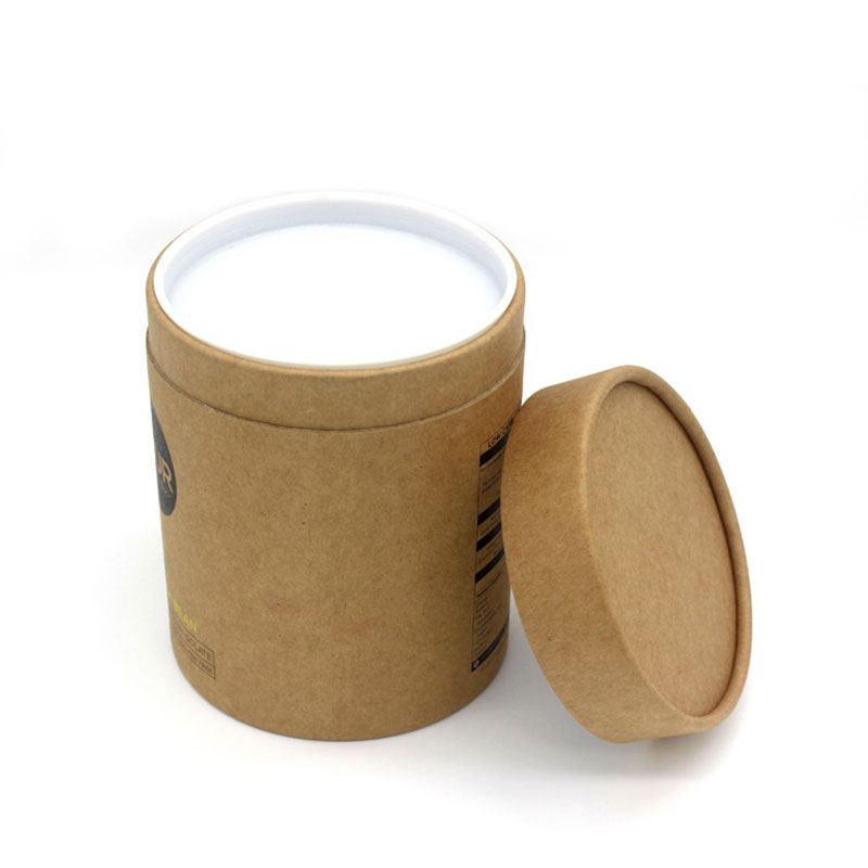 Custom Design Kraft Paper Cylinder Tea Sample Packaging