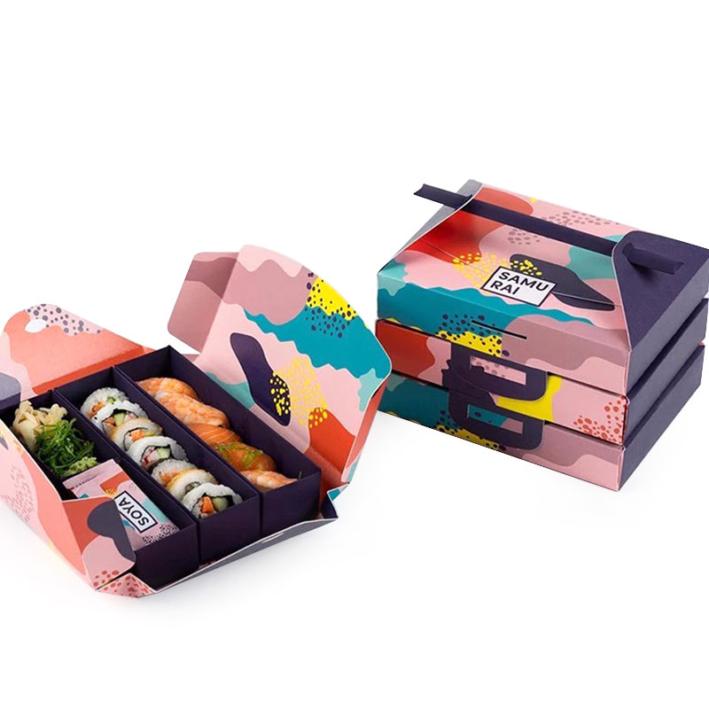 Factory Price Food Grade Paper Portable Sushi Takeaway Box