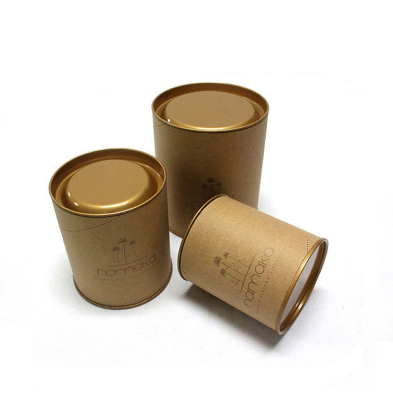 New Products Custom Kraft Paper Tea Cylinder Packaging Box