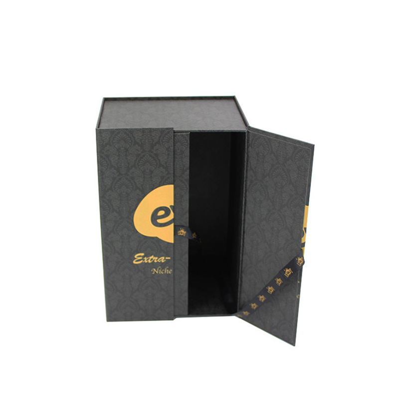 Custom Black Hard Paper Storage Cosmetic Packaging Boxes