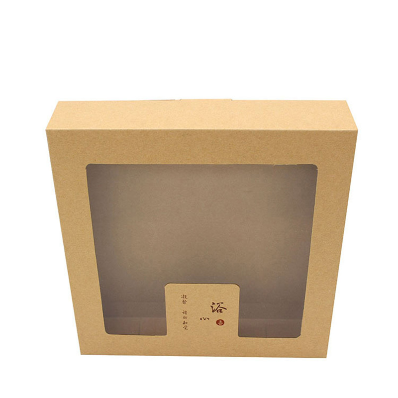 New Design Kraft Paper Big with Pvc Window Soap Paper Box