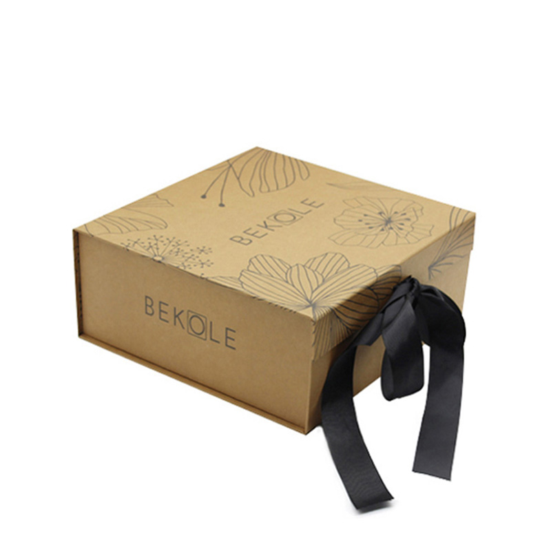 Custom Logo with Ribbon Foldable Storage Men Underwear Box
