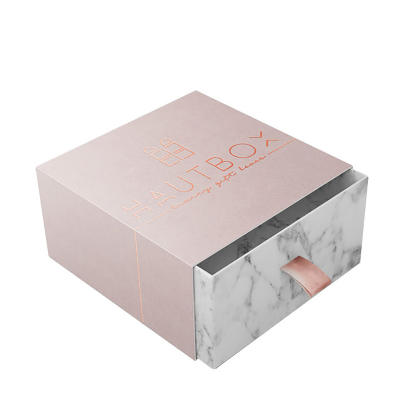 Luxury Elegant Marble Paper Drawer Mens Neck Tie Clip Box