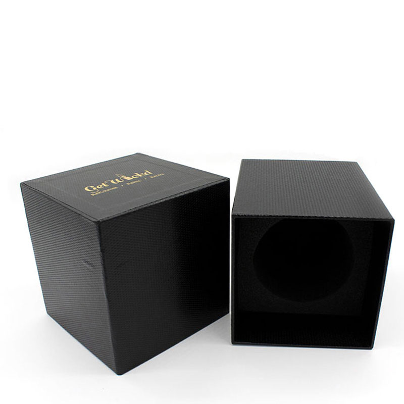 Wholesale Rigid Paper Empty Luxury Black Candle Packaging Box