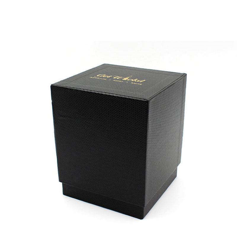 Wholesale Rigid Paper Empty Luxury Black Candle Packaging Box