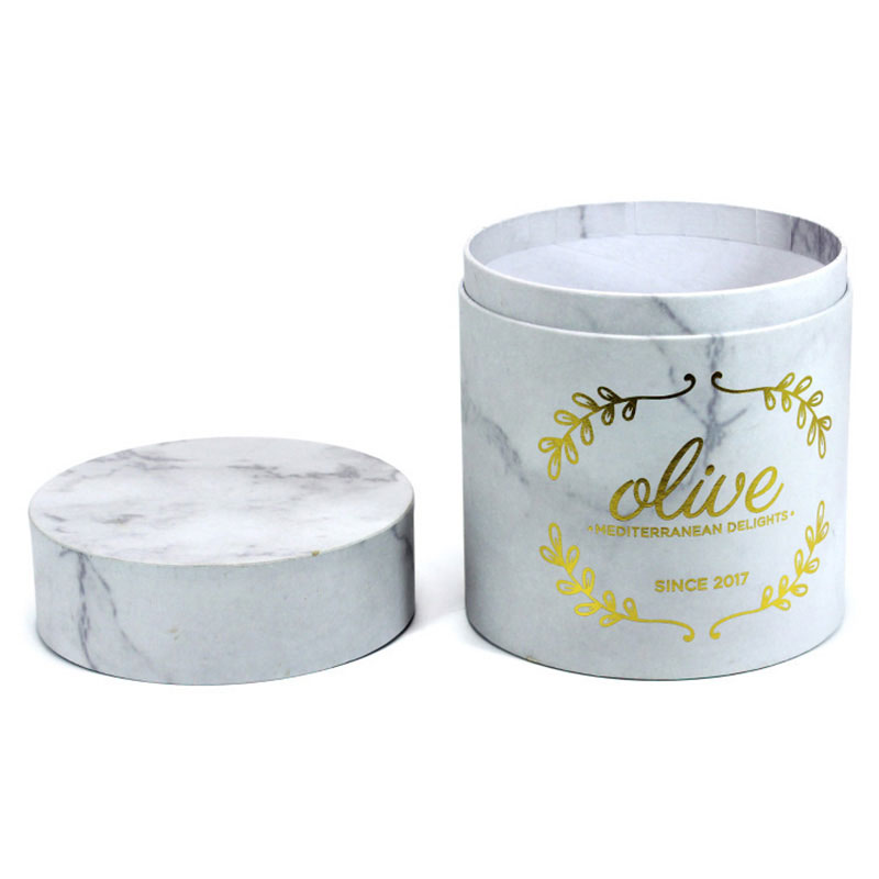 Factory Custom Marble Paper Storage Clothes Tube Packaging