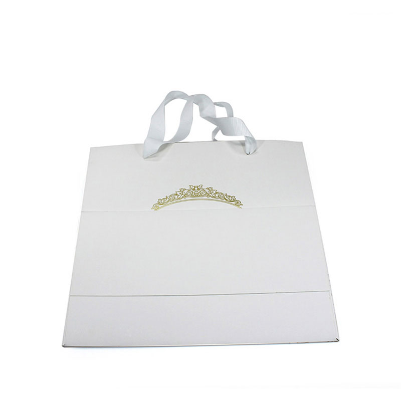 China Supplier New White Jewelry Foldable Shopping Bag