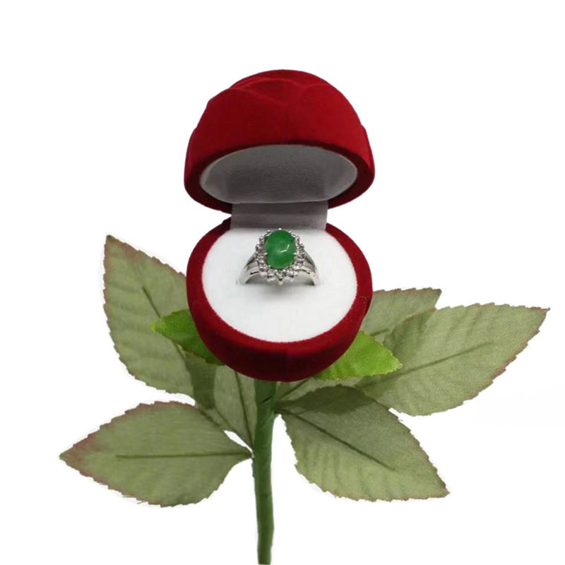 Luxury Handmade Custom Logo Vintage Proposal Rose Ring Box