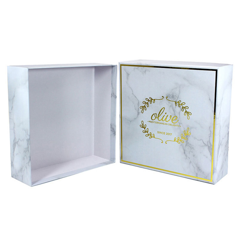 Custom Beautiful Marble Paper Luxury Jewelry Packaging Box