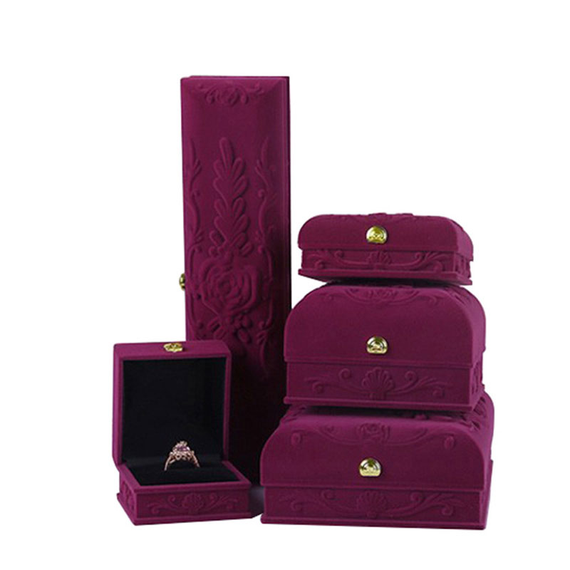 Wholesale Custom Packaging High Quality Velvet Bridal Jewelry Set