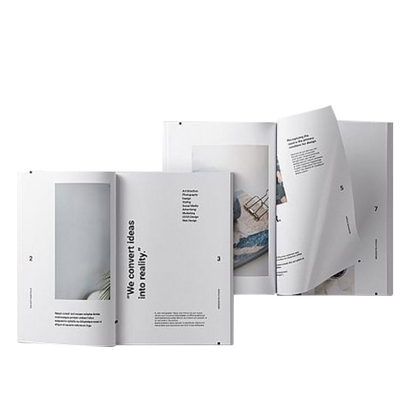 Custom Design Logo Softcover Matte Paper Magazine Printing
