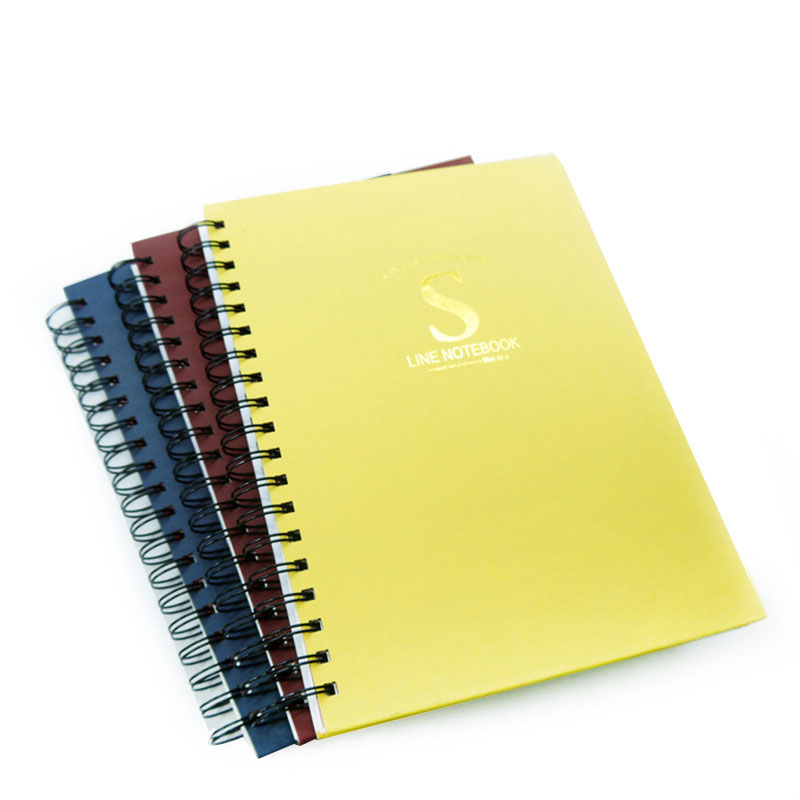 Factory Design Gold Foil Spiral Bound School Notebook Printing