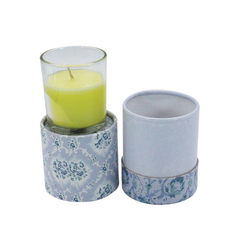 Luxury Custom Paper Cylinder Candle Jar And Box Packaging