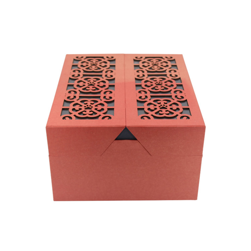 Custom Design Unique Large Red Cardboard Chinese New Year Gift Box Details List
