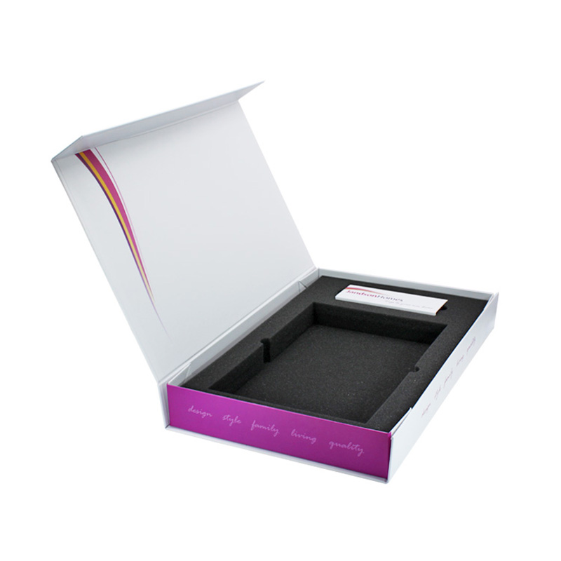 Factory Price White Rigid Paper Magnet Foldable Packaging Box Details List