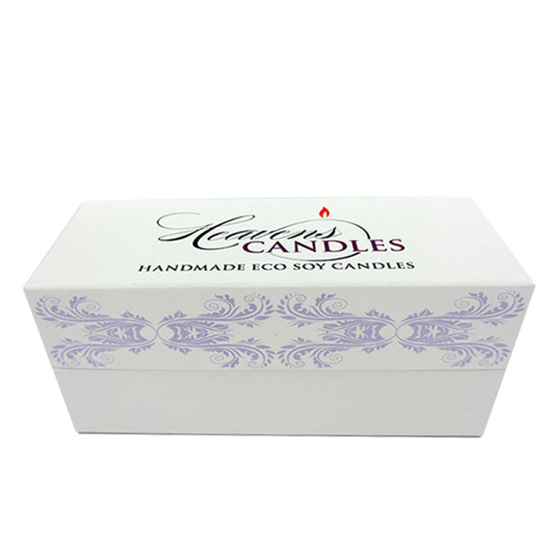 Custom White Cardboard Eco Friendly Candle Jar Packaging Box