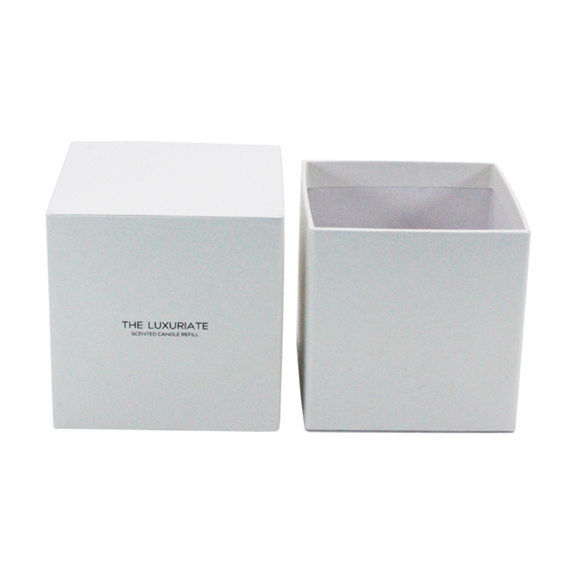 Luxury White Paper Votive Scented Candle Jar Packaging Boxes