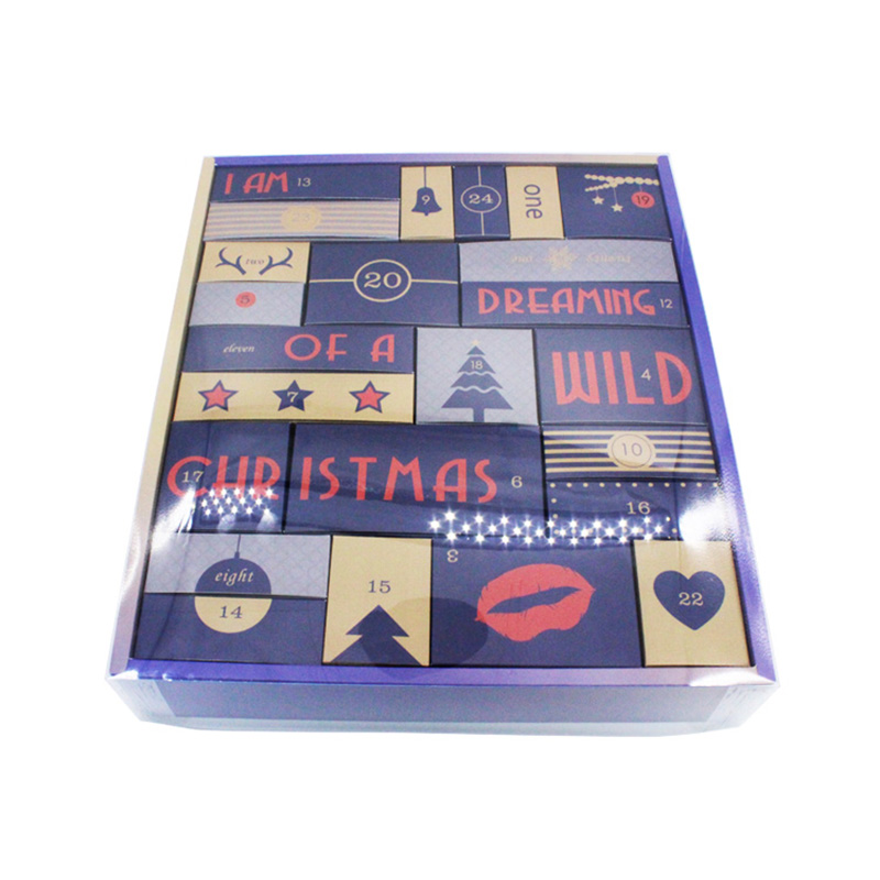 Hot Sale Paper Beauty Cosmetic Christmas Advent Calendar Drawers