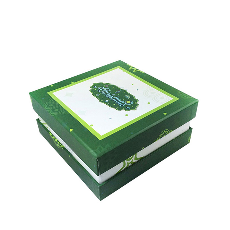 Cardboard Paper Green favour Christmas Candy Packaging Box