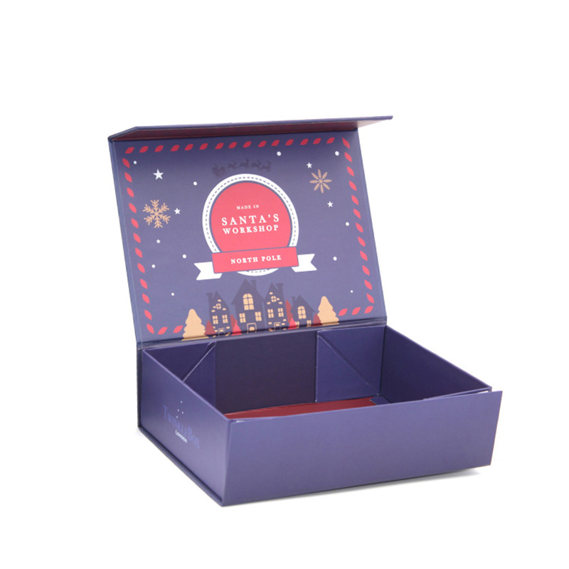 Custom Foldable Paper Magnetic Christmas Chocolate Boxes Packaging