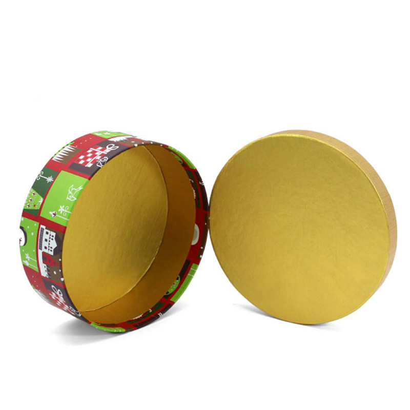 Round Shape Storage Candy Ornament Christmas Packaging Box Set